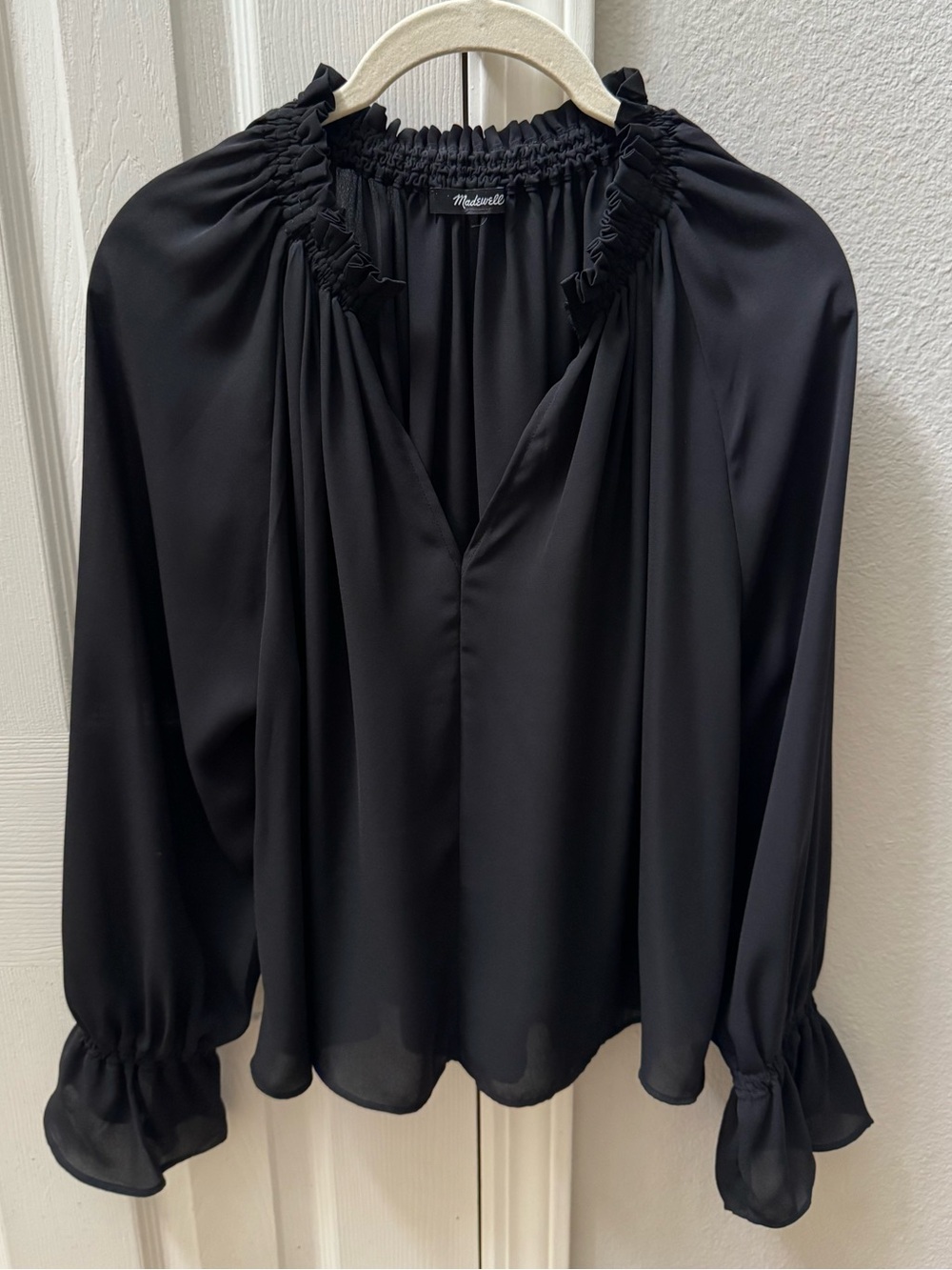 Madewell Black Flowy Top Small